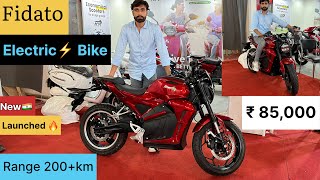 New Fidato EV bike Range 200  km  ₹85000 High speed With Amazing Features full Review [upl. by Atinram]