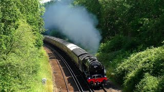 46100 Royal Scot up Hildenborough Bank  Hauling a Steam Dreams Excursion towards London 20624 [upl. by Naitsirc]