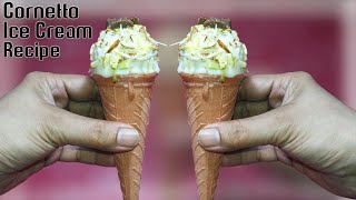 Cornetto Ice Cream Recipe  How to Make Homemade Ice Cream Recipe  Fantastic Recipe [upl. by Salvatore]