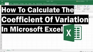 How To Calculate The Coefficient Of Variation In Excel [upl. by Rodina]