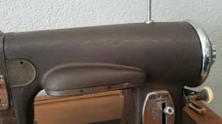 Kenmore Antique Sewing Machine How to thread [upl. by Rehtul]