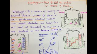 Tricks to find product at cathode and Anode  Electrolysis [upl. by Greta]