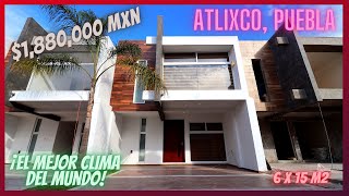 CASA EN VENTA en ATLIXCO pueblo mágico El mejor clima del MUNDO  tour por casa 4 HABITACIONES [upl. by Drannek238]