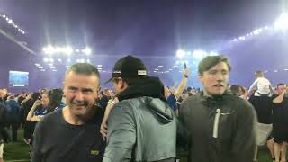 Incredible Atmosphere At Goodison Park After Pitch Invasion [upl. by Arremat]