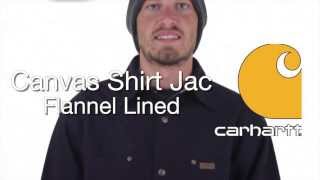 S296 Carhartt Mens Canvas Shirt Jac  Flannel Lined [upl. by Granny545]