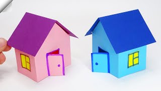 How To Make Easy Paper House  Easy paper toys [upl. by Crocker]