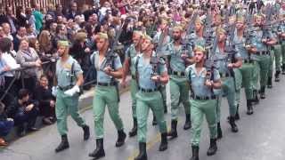 Desfile de los legionarios en málaga 2012 Alta definición HQ [upl. by Rammus422]