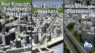 Cities Skylines Fixes Fixing Not Enough Workers Not Enough Educated Workers amp Not Enough Customers [upl. by Yerxa]