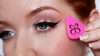 Easy Winged Eyeliner Tutorial  BB Liner Designer Demo [upl. by Lyall146]