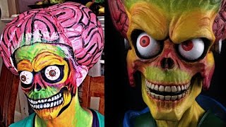 Halloween martian makeup tutorial MARS ATTACKS [upl. by Attela]