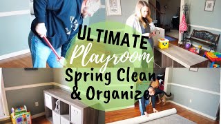 ULTIMATE SPRING CLEAN WITH ME 2019  PLAYROOM ORGANIZATION IDEAS  ROOM REDO ON A BUDGET [upl. by Channing]