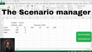 How to use the Scenario manager in Excel [upl. by Hirasuna]