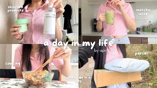 an aesthetic day in my life at home🍡 home cooking productivity routine Korean skincare unboxing [upl. by Mayram]