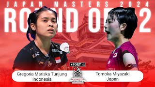 Kumamoto Masters Japan 2024  Gregoria Mariska Tunjung vs Tomoka Miyazaki  Round of 32 [upl. by Jacquette]