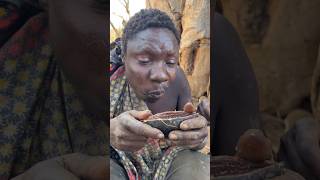 See how he finished all soup and giving empty cup to his friend 😋😄hadzabetribe food [upl. by Aihsoek]