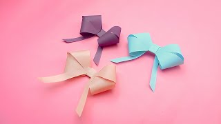 How to Make a Paper Bow 🎀  QUICK amp EASY for Gift Wrapping [upl. by Trever]