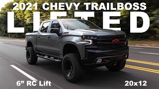 2021 Lifted Chevy Trailboss 62  20x12 on 35s  4 inch Rough Country Lift  20x12 on 35s [upl. by Antebi]