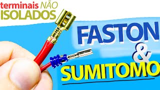 Aprenda a Crimpar Terminais em 5 minutos  Tipo aberto FASTON e SUMITOMO [upl. by Gibun223]