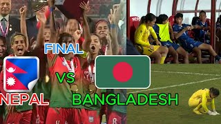 NEPAL VS BANGLADESH 12FINALwomen SAFF CHAMPIONSHIP2024highlights nepalfootball [upl. by Prichard190]