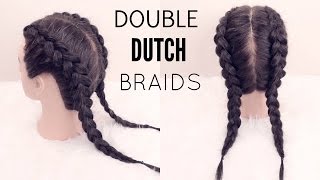 How To Double Dutch Braid  Hair Tutorial [upl. by Eniron]