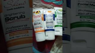 facial kit😍  derma shine  review shorts youtubeshorts shortsvideo ytshortsvideo [upl. by Samella]