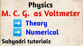 Conversion Galvanometer Into Voltmeter  Galvanometer as Voltmeter  Physics [upl. by Sinned]