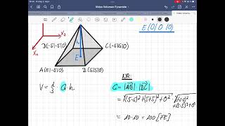 Volumen und Oberfläche quadratische Pyramide Vektorrechnung GK [upl. by Anileda]