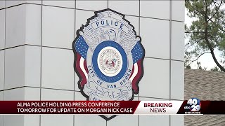 Alma police announce development in Morgan Nick kidnapping case [upl. by Alleris]