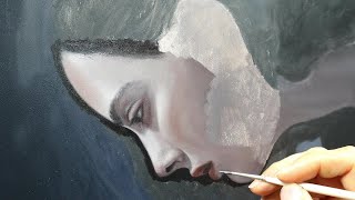 portrait painting tutorial  how to paint a face [upl. by Eugenio545]