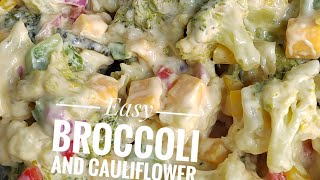 broccoli and cauliflower saladQuick and easy broccoli salad recipe [upl. by Ehcar677]