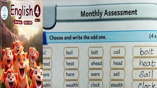 Monthly Assessment Term2 4th English Workbook illanthendral7 [upl. by Adnamma485]