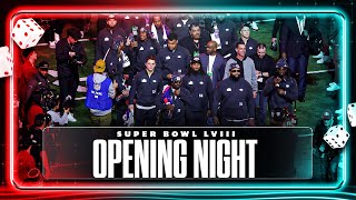 Super Bowl 49ERS make GRAND ENTRANCE on opening night  Yahoo Sports [upl. by Ilojna466]