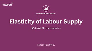 Elasticity of Labour Supply I A Level and IB Economics [upl. by Llednil]