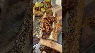 Ultimate Loaded Hot Dog  with BBQ Pulled Pork  Cook hot dogs on the BBQ  BBQ food idea  recipe [upl. by Levenson]