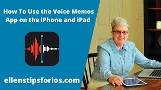 How To Use the Voice Memos App on the iPhone and iPad [upl. by Enamrahs]