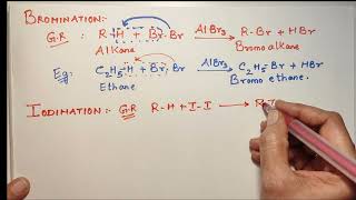 Bromination and Iodination of alkanes [upl. by Narual]