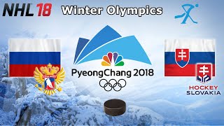 Winter Olympics 2018  Russia vs Slovakia  Gold Game  NHL 18 [upl. by Sorrows]