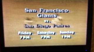 KMPH 26 SF Giants baseball commercial 1989 [upl. by Ynnot369]