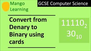 Tutorial showing how to convert from denary to binary [upl. by Amitarp]