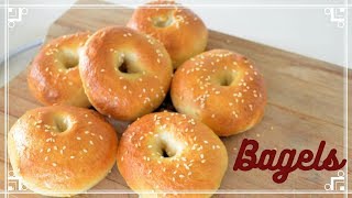 Bagel Recipe  Easy Homemade Bagels [upl. by Stutsman]