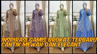 gamis brokat terbaru 2025 cantik mewah elegant tren baju lebaran 2025 trend busana viral 2024 trendy [upl. by Asaeret]