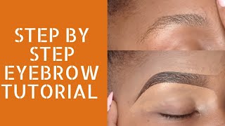 A VERY DETAILED EYEBROW TUTORIAL USING DAVIS NUMBER 3  KENYAN MAKEUP ARTIST [upl. by Eniamrahc]