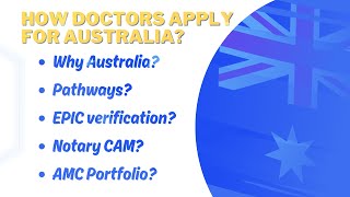 How Doctors apply for Australia Standard pathway EPIC verification NotaryCam AMC Portfolio [upl. by Keriann]