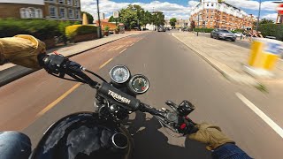 Sunny Weekday Ride  TRIUMPH SCRAMBLER 900  RAW SOUND 4K [upl. by Lehcer]