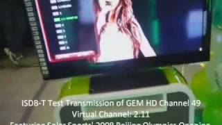 GEMNET HD  Philippines ISDBT broadcast using Devant LED LCD TV [upl. by Nazler]