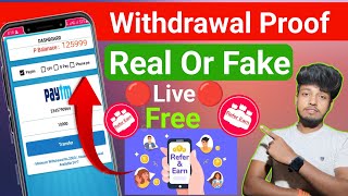 Refer earn App Withdrawal  refer earn app se paisa kaise Kamayerefer earn app real or fake [upl. by Lorilee]