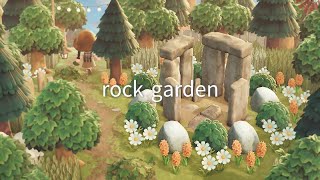 【あつ森】緑生い茂る自然島 岩を固定したレイアウト🌼🍃  Decorating my Rock Garden  Animal Crossing New Horizons [upl. by Imorej]