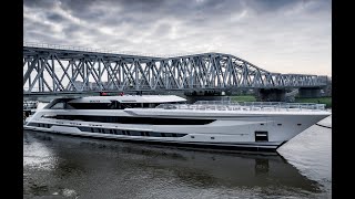 Heesens 80m GALACTICA ex Project Cosmos mastering Dutch Waterways [upl. by Vergne61]