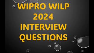 Wipro Wilp Interview Questions  Five Most Asking Wilp Interview Questions [upl. by Cherish358]