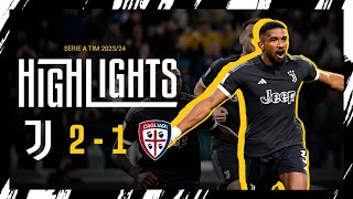 HIGHLIGHTS JUVENTUS 21 CAGLIARI  FIVE WINS IN A ROW [upl. by Gefell99]